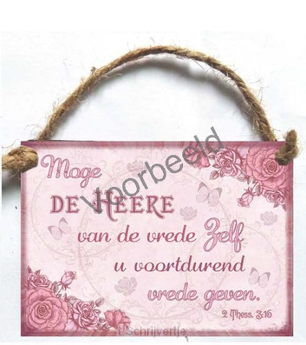 Moge de HEERE van de vrede Zelf u voortd