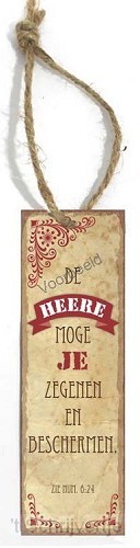 De Heere moge je zegenen en beschermen