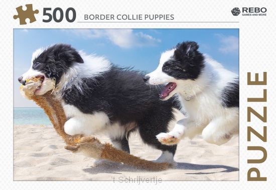 Rebo legpuzzel 500 stukjes - Border Collie Puppies