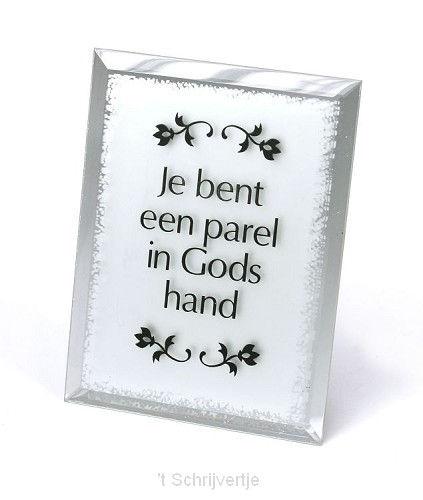 Tekstspiegel 7.5x10cm je bent een parel