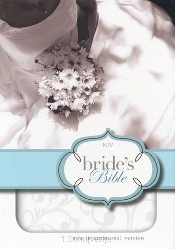 NIV brides bible white duotone floral