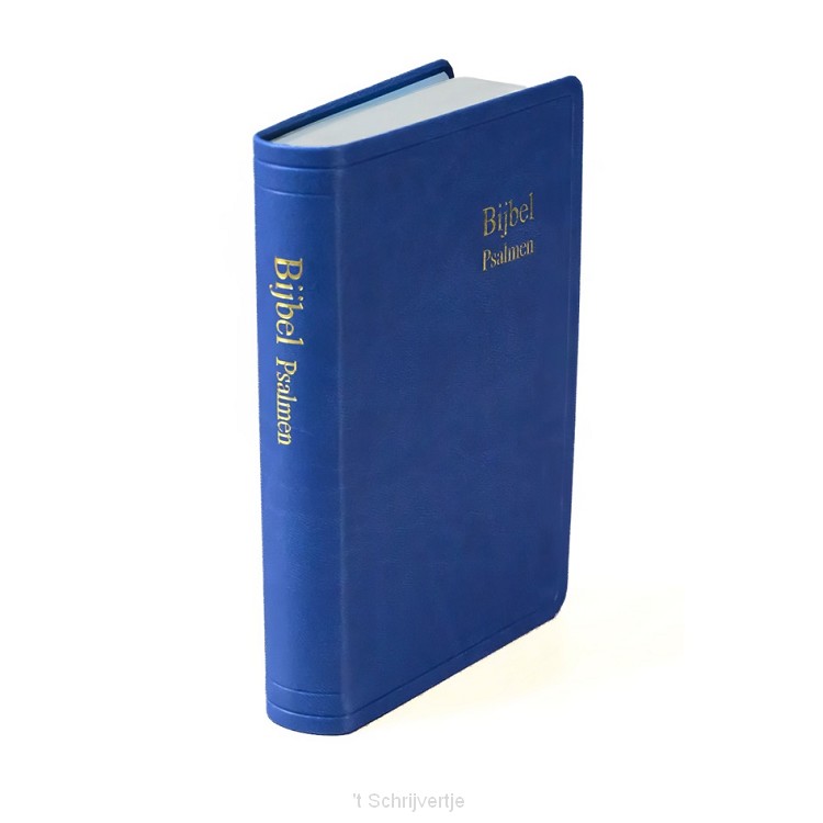 Bijbel H31 +Psalmen blauw kunstleer