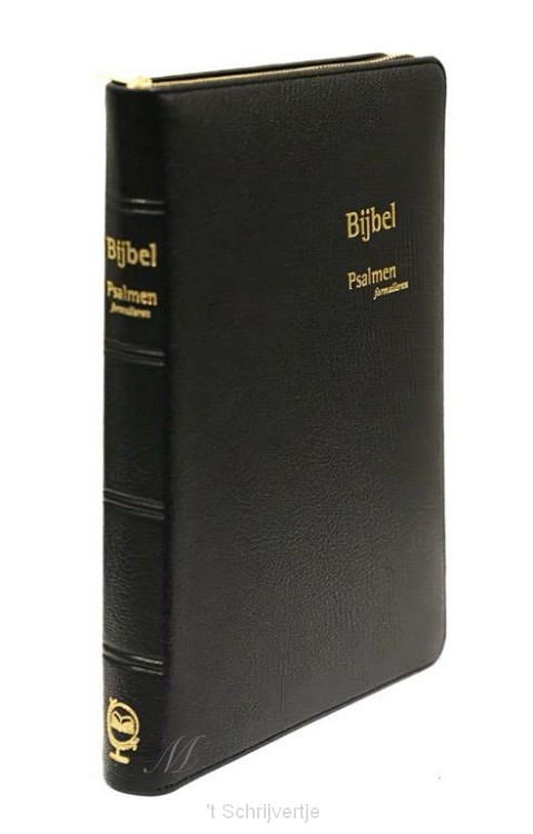 Bijbel + Ps. 14x21 leer index rits