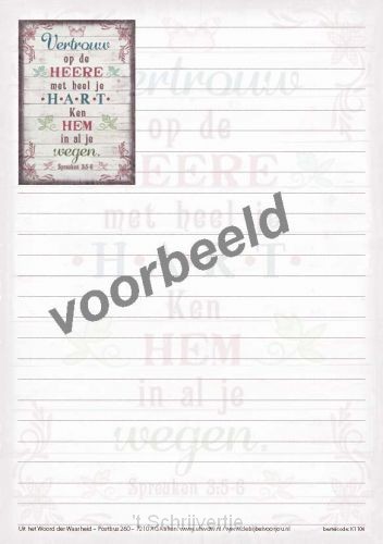 Vertrouw op de Heere met heel je hart