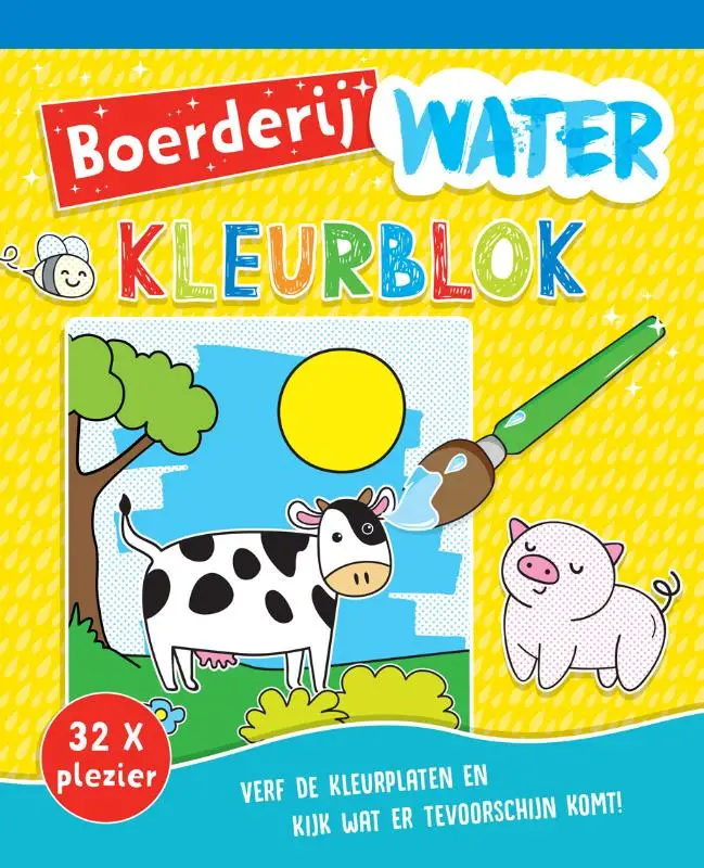 Waterkleurblok boerderij