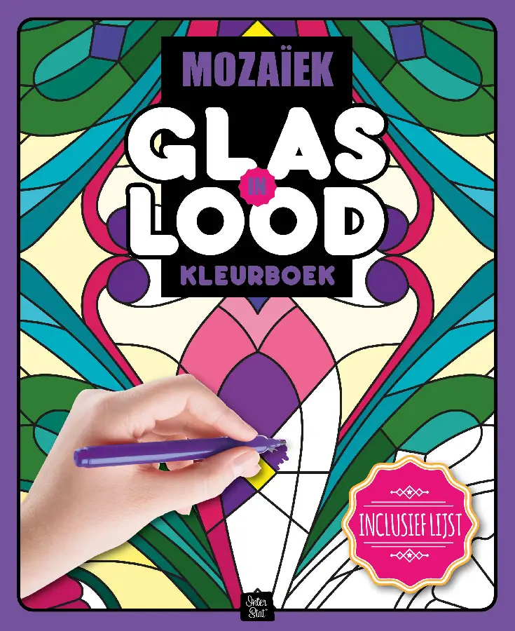 Glas in lood kleurboek mozaiek