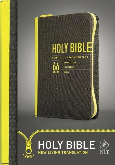 NLT zips bible colour canvas cover yello