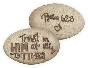 Psalm stone psalm 62:8 onverpakt