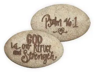 Psalm stone psalm 46:1 onverpakt