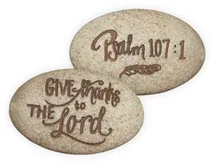 Psalm stone psalm 107:1 onverpakt