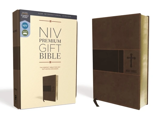 NIV - Prem. Gift Bible, Brown, Leatherso