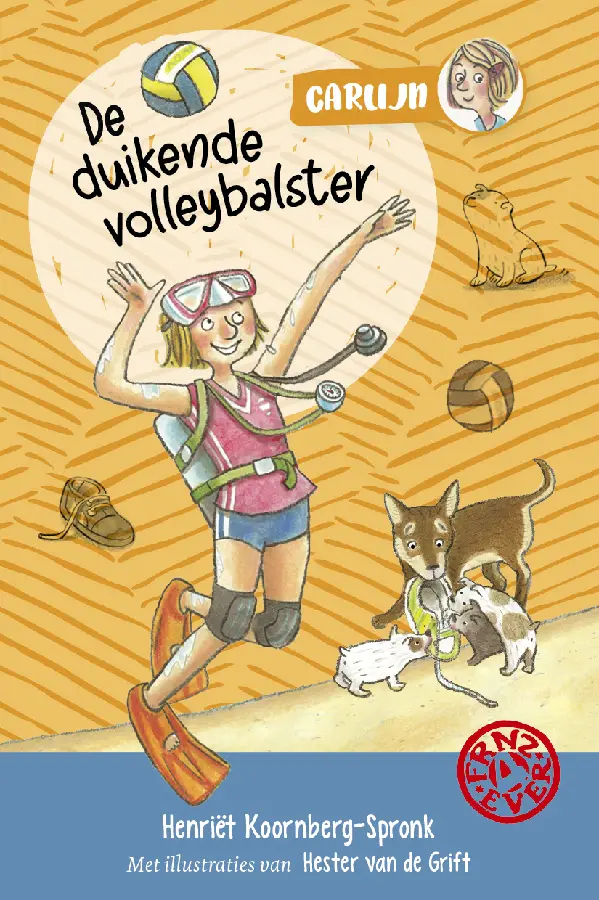De duikende volleybalster