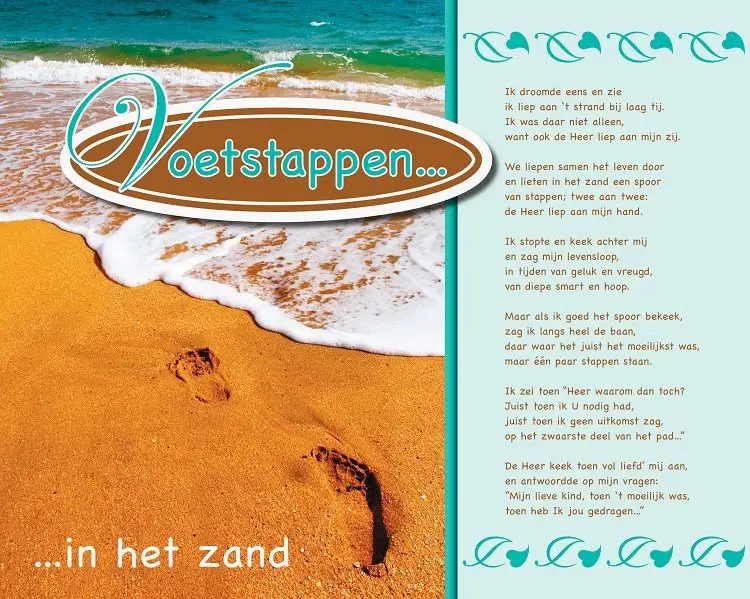 Wandbord voetstappen 24x30cm