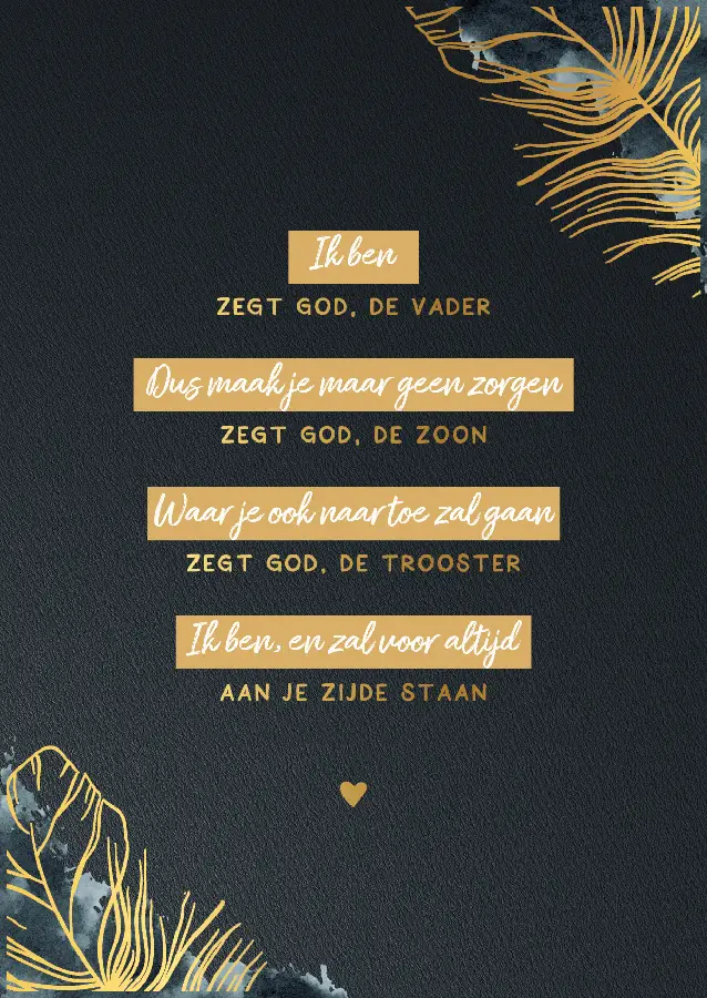 Poster A4 Ik ben zegt God, de Vader