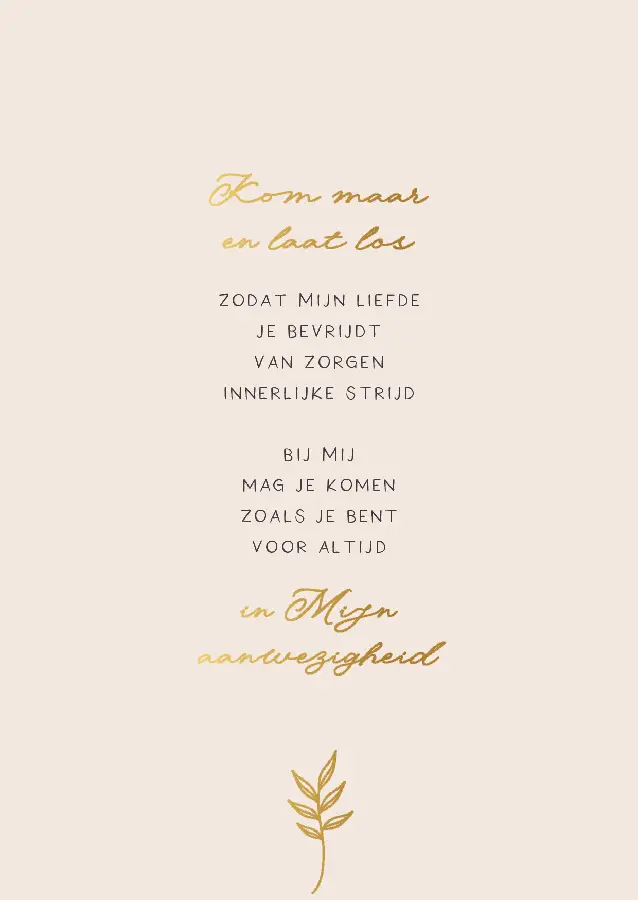 Poster A4 Kom maar en laat los