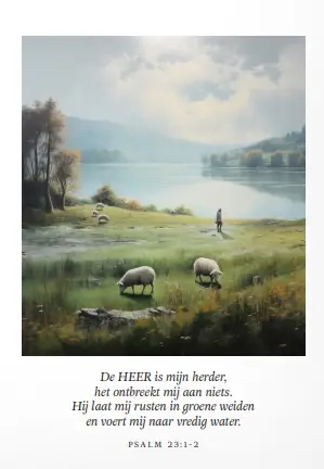 Poster A4 De HEER is mijn herder