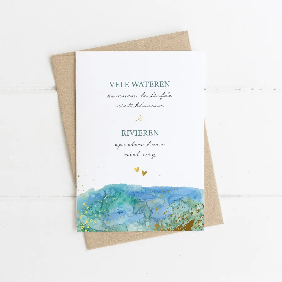 Vele wateren kunnen de liefde...