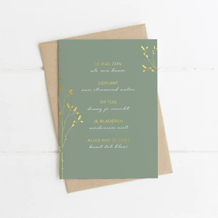 Je mag zijn als een boom...