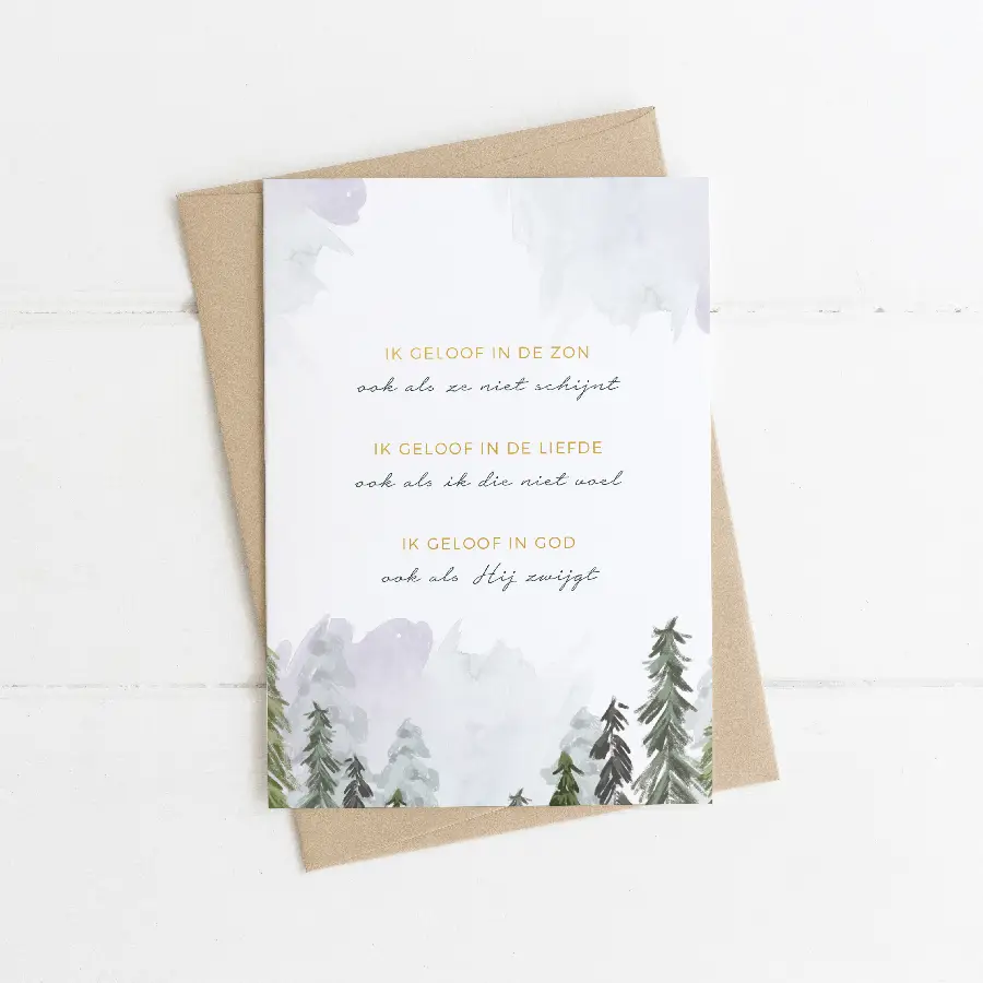 Ik geloof in de zon/liefde/God