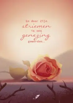 Enkele kaart En door Zijn striemen