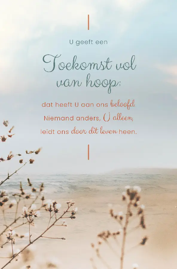 Canvas op hout U geeft een toekomst