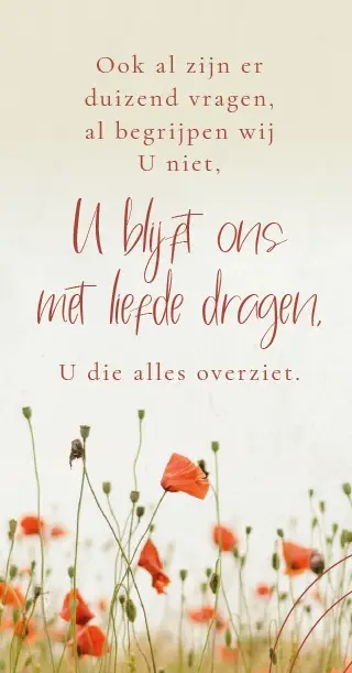 Magneetboekenlegger U blijft ons...