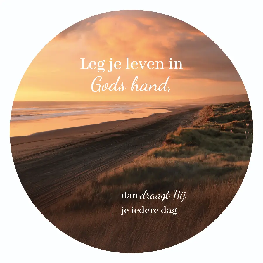 Muurcirkel Leg je leven in Gods hand