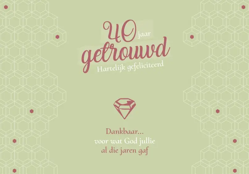 40 jarig huwelijk