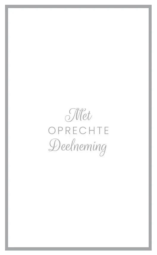 Map Rouw Wenskaart 4 dubbele kaart met e