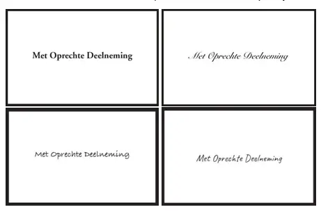 Map Rouw Zwart 4 kaarten met enveloppen