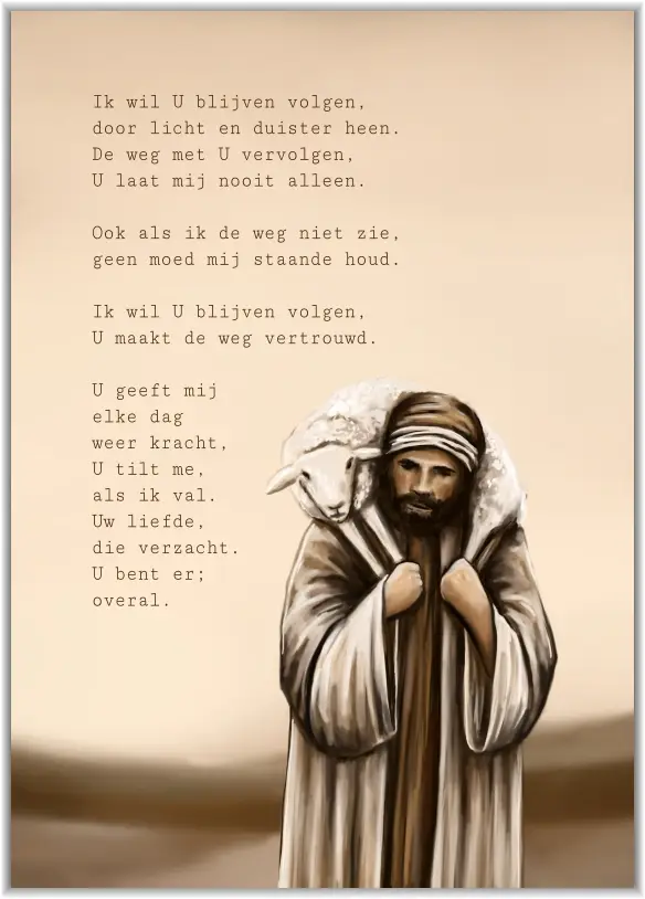 Poster A5 Zie, het Lam Gods