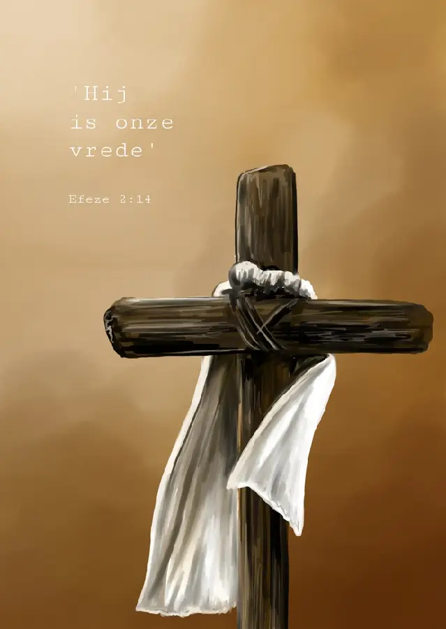 Poster A5 Hij is onze vrede