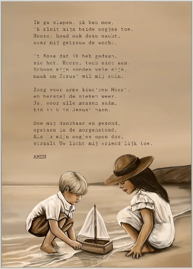 Poster A4 Ik ga slapen, ik ben moe