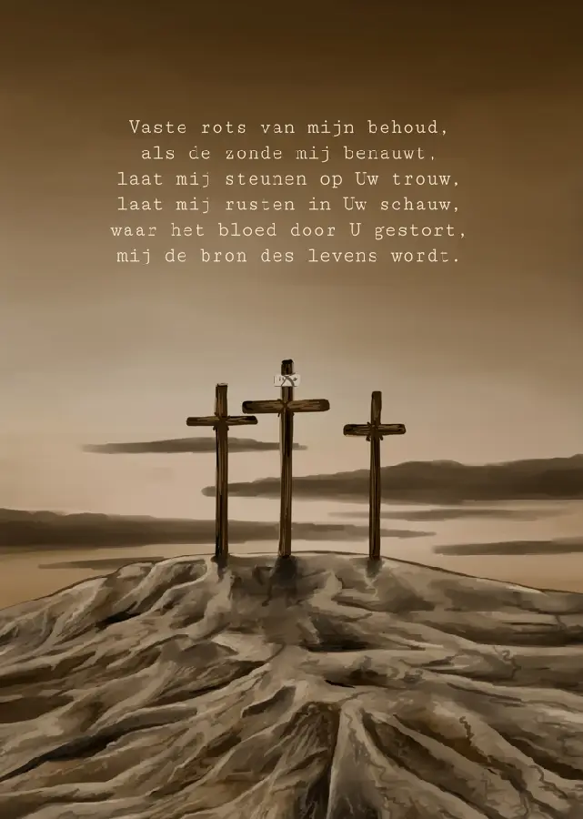 Poster A4 Vaste Rots van mijn behoud