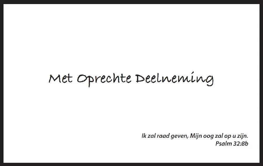 Map Rouw Zwart tekst