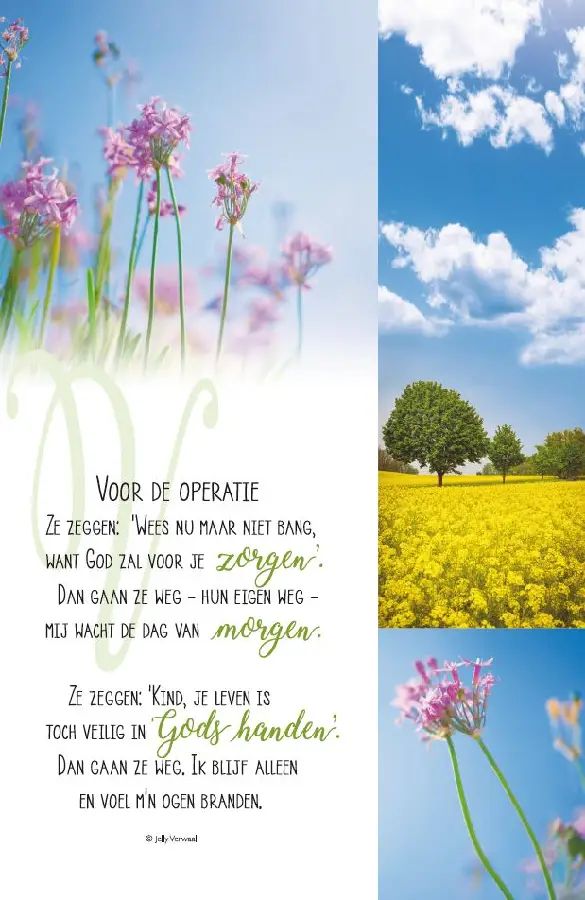 Wenskaart voor de operatie