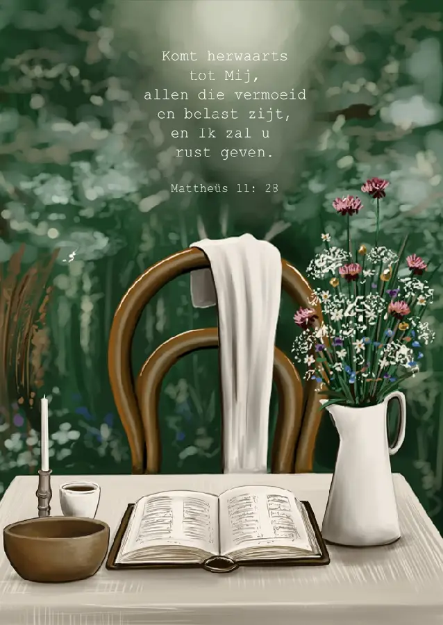 Canvas op hout Komt herwaarts tot Mij