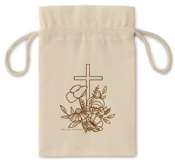 Bijbel en Boekentasje kruis/bloemen