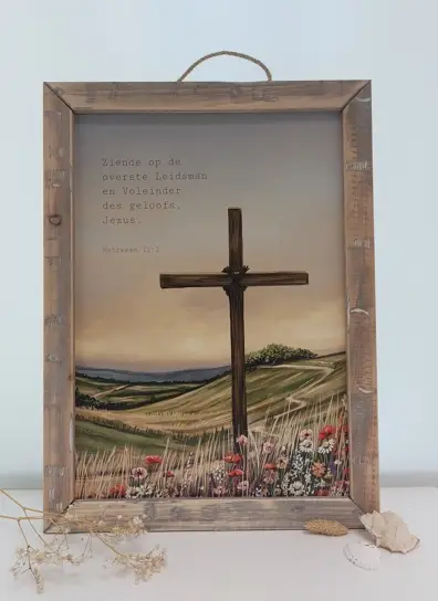 Schilderij A4 Ziende op de overste...