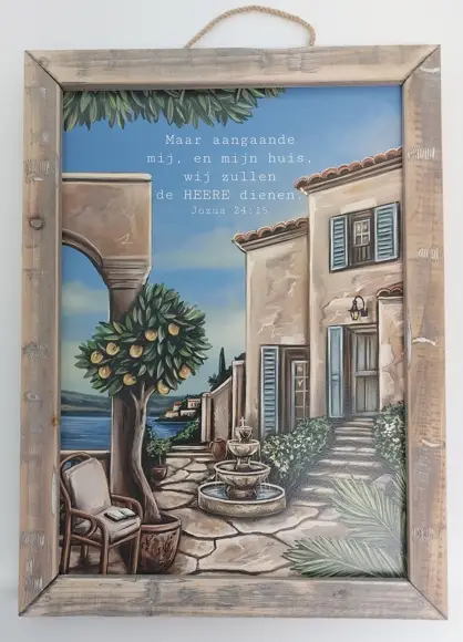 Schilderij A4 Maar aangaande mij