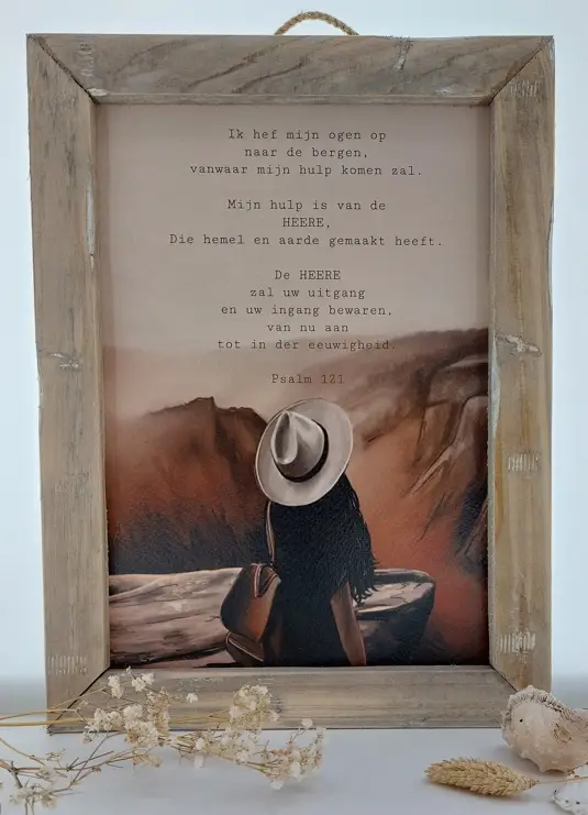 Schilderij A3 Ik hef mijn ogen op