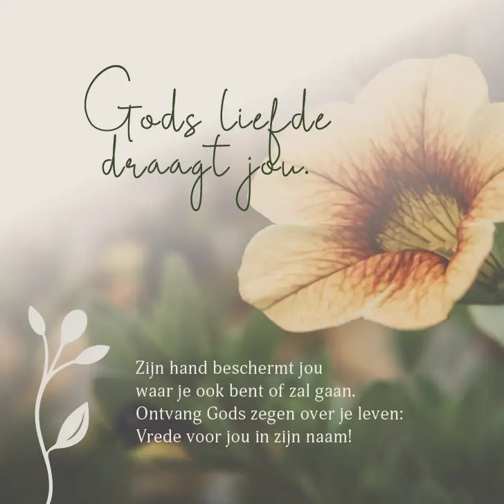 Enkele Kaart Gods liefde draagt jou