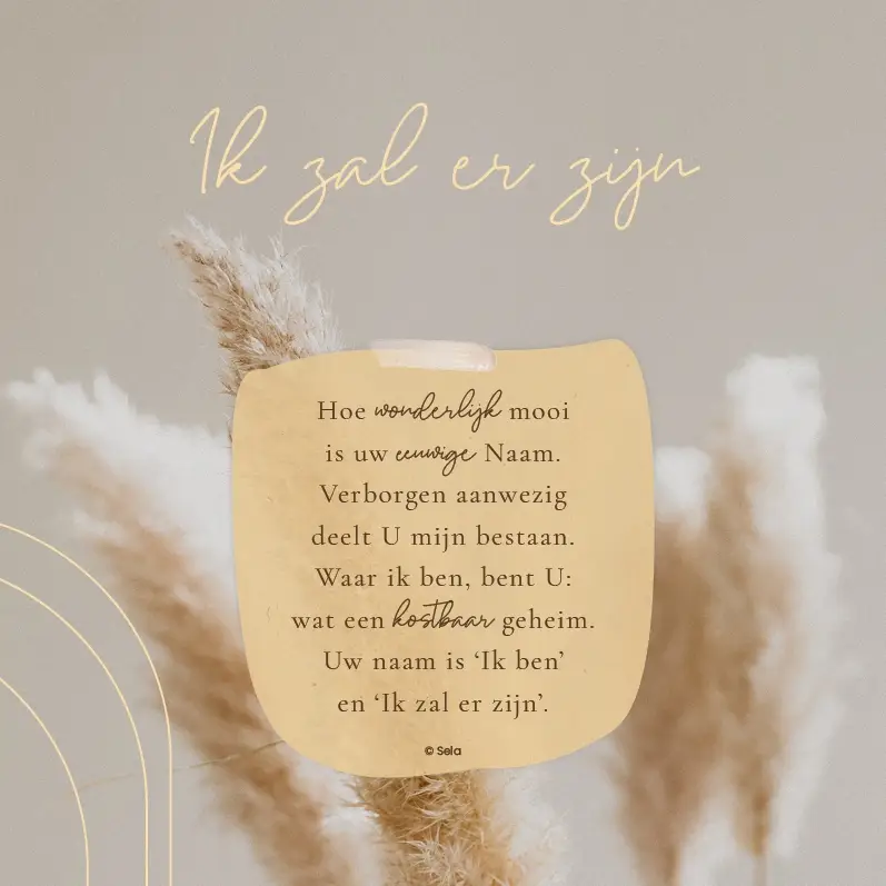 Enkele Kaart Ik zal er zijn