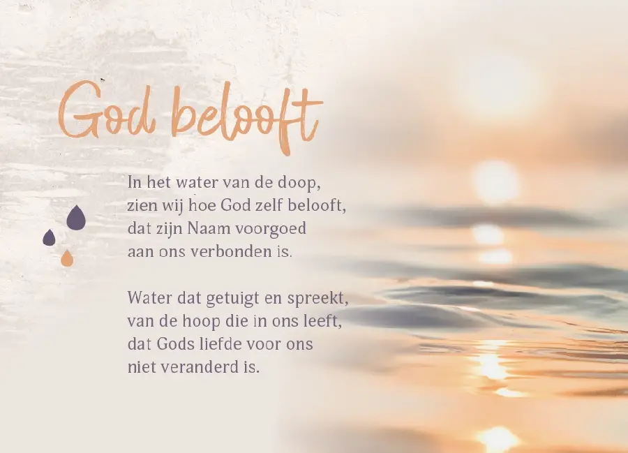 Enkele Kaart Dank U Heer