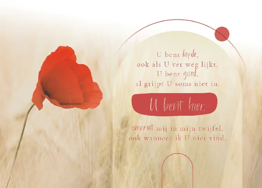 Enkele Kaart U bent de hoogste Heer