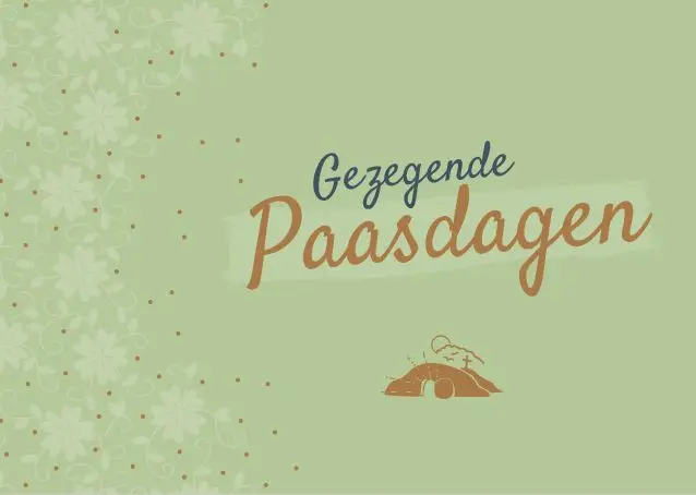 Enkele Kaart Gezegende Paasdagen
