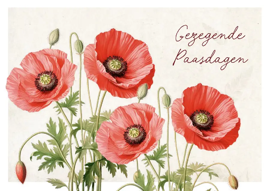 Prentbriefkaart Gezegende Paasdagen