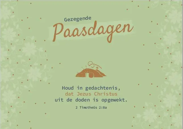 Enkele kaart Gezegende Paasdagen