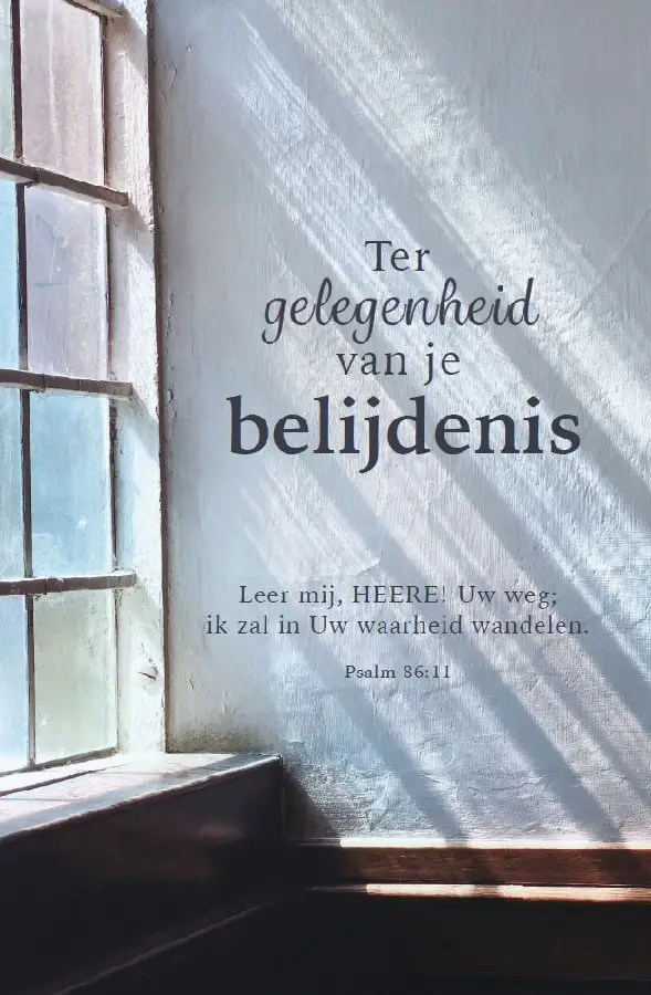Wenskaart Ter Gelegenheid je Belijdenis