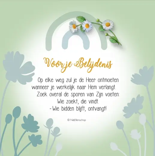 Belijdenis Op elke weg ...